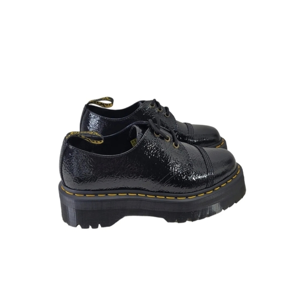 Dr. Martens Shoes - Dr.Martens 1461 Quad Platform Distressed Patent Leather Oxfords  Wms USM 7 USL 8